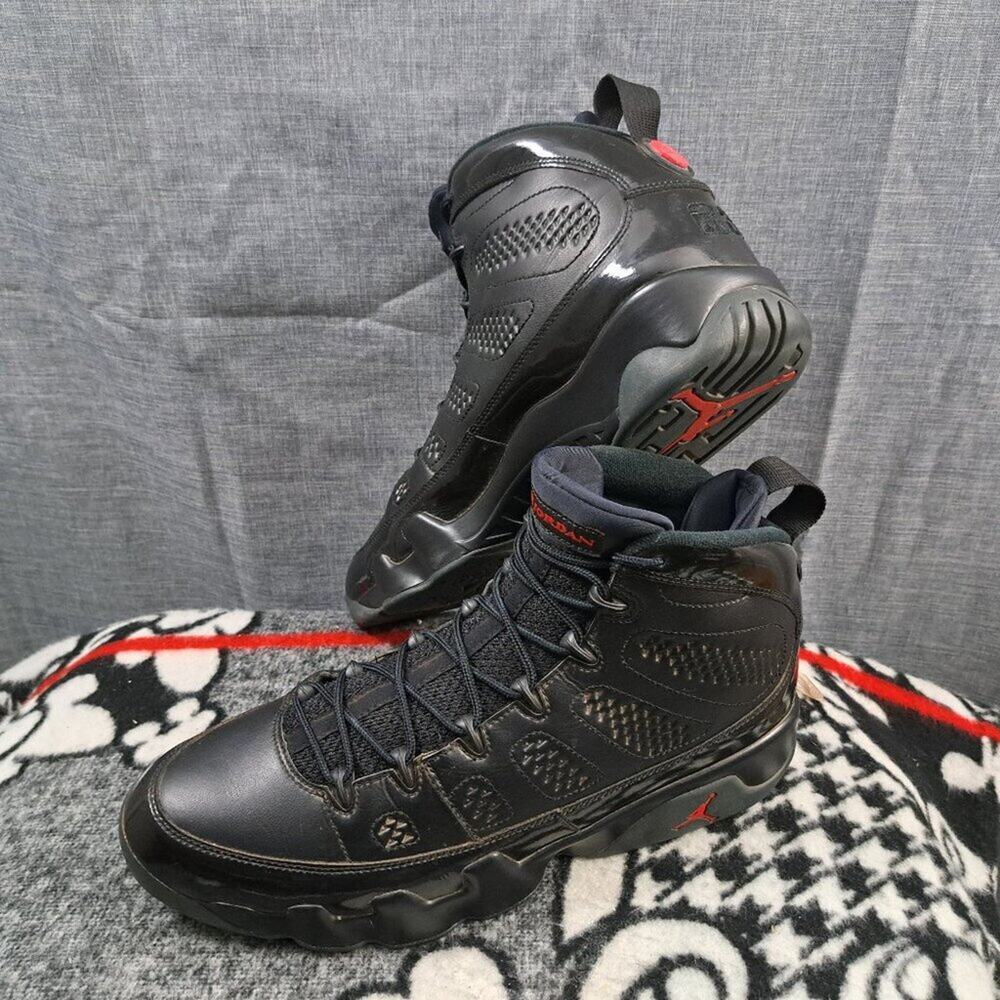%Size 13 Nike Air Jordan 9 Retro Bred Men 302370-014 Black Red AJ15